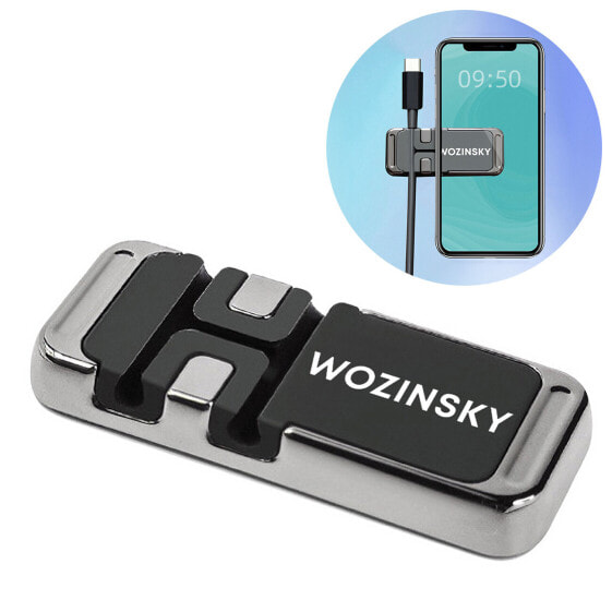Устройство для телефона с магнитом и органайзером кабелей Wozinsky WMCDO-B1 черный
