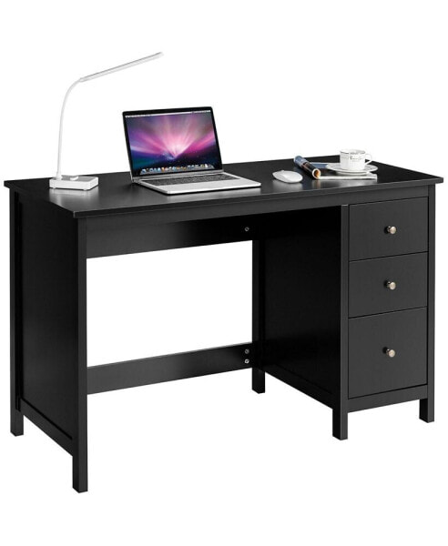 48" Home Office Desk with 3 Drawers Computer Desk PC Laptop Workstation