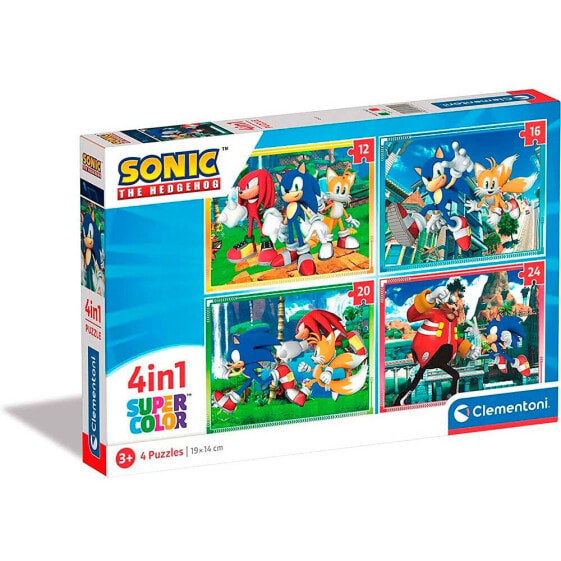 CLEMENTONI Sonic 4 Puzzles In 1 12-16-20-24 Pieces