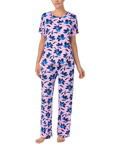 Women's 2-Pc. Short-Sleeve Floral Pajamas Set