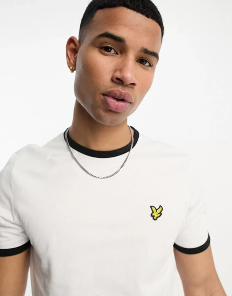 Lyle & Scott Vintage ringer t-shirt in white exclusive to ASOS