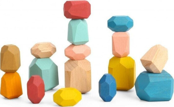 Конструкторы Tooky Toy Wooden Blocks Montessori Educational Stones 16 pcs.