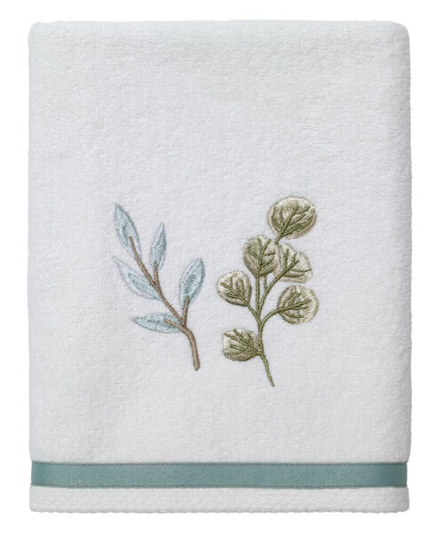 Ombre Leaves Botanical Cotton Bath Towel, 27" x 50"