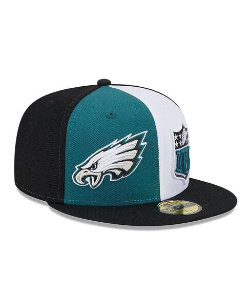 Men's Midnight Green, Black Philadelphia Eagles 2023 Sideline 59FIFTY Fitted Hat