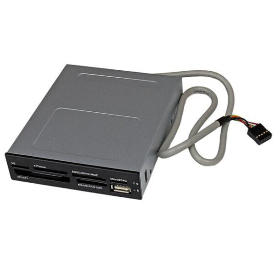 USB 2.0 Internal Multi-Card Reader / Writer - SD microSD CF - CF - MMC - MS Duo - MS Micro (M2) - MS PRO Duo - MS Pro-HG Duo - Memory Stick (MS) - MicroSD... - Black - 3.5" - 480 Mbit/s - Plastic - Steel - Activity - Power