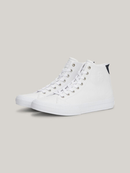 TH Logo Leather High-Top Sneaker