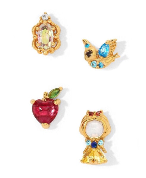 Crystal Multi-Color Disney Princess Snow White Stud Earring Set