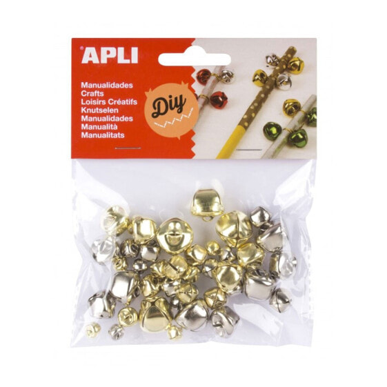 Колокольчики золотые и серебряные APPLI Charm 40 шт.