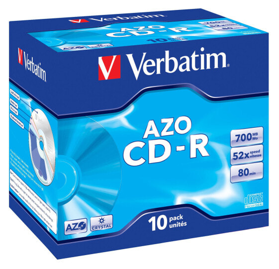 Verbatim DataLife AZO Crystal - CD-R 52x - 0.7 GB 80min - Jewel Case