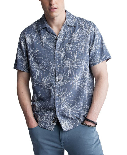 Men's Suresh Regular-Fit Botanical-Print Button-Down Camp Shirt
