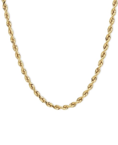 Rope Chain 24" Necklace (4mm) in 14k Gold