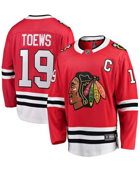 Футболка для малышей Fanatics Jonathan Toews Chicago Blackhawks Красная (домашняя)