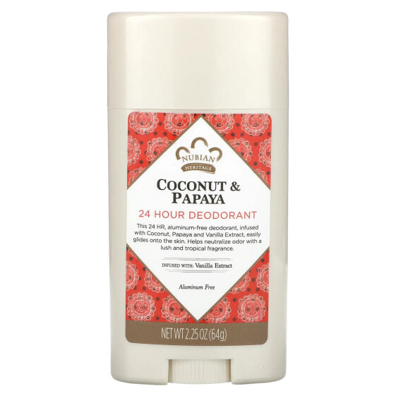 24 Hour Deodorant, Coconut & Papaya, 2.25 oz (64 g)