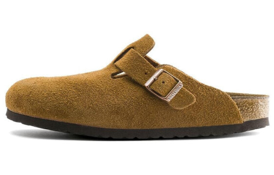 Шлепанцы Birkenstock Boston Clog стильные мужские на металлической пряжке