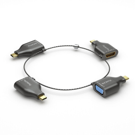 PureLink IQ-AR300 - 4 x USB Type-C - DisplayPort + Mini DisplayPort + HDMI + VGA - Male - Female - Straight - Straight