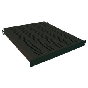 LogiLink SF1H45B - Rack shelf - Black - Steel - 100 kg - 48.3 cm (19") - 465 mm