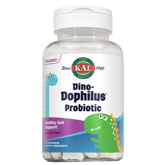 KAL Dino-Dophilus Probioti Probiotic 60 Chewable Tablets Cherry