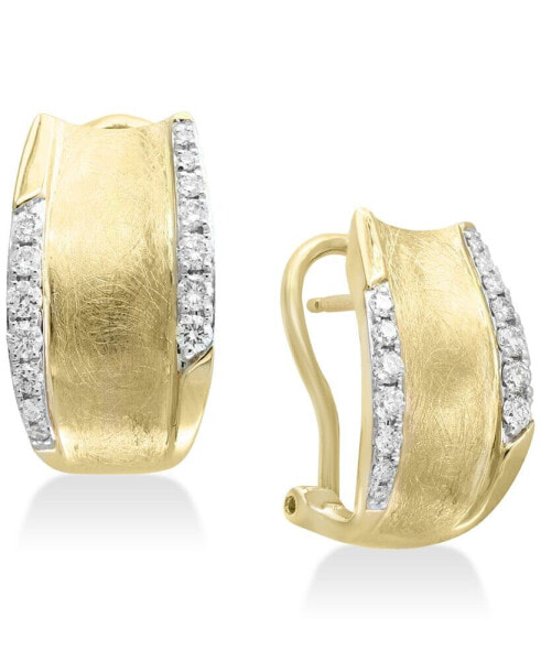 D'oro by EFFY® Diamond Hoop Earrings (3/8 ct. t.w.) in 14k Gold