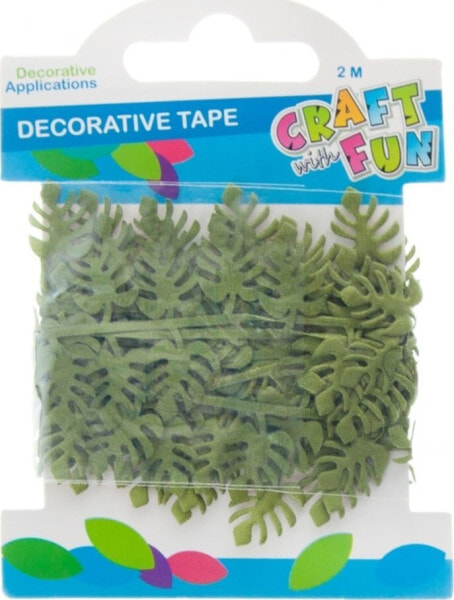 Craft with Fun CF OZDOBA DEK TASMA LISTKI 2M/3,5CM ZIEL 12/288