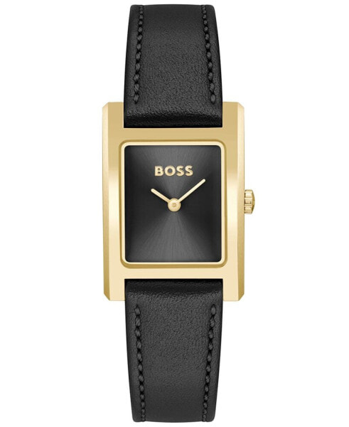 Часы и аксессуары Hugo Boss Женские наручные часы Lucy Quartz Basic Slim черные 23 мм