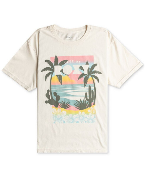 Big Girls Tour De Roxy Boyfriend-Cut Cotton Graphic T-Shirt