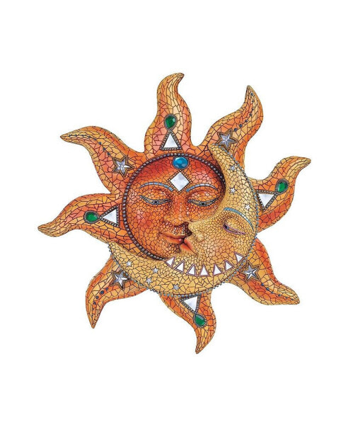 13"H Mosaic Sun and Moon Wall Plaque Decor Home Decor Perfect Gift for House Warming, Holidays and Birthdays