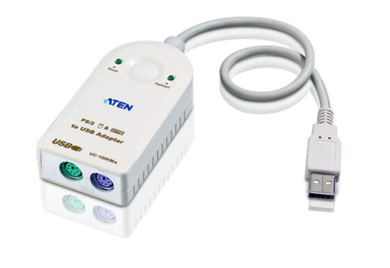 ATEN UC100KMA - 0.3 m - 2x 6-p Mini-DIN - USB A - Male - Female - White