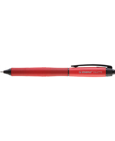 STABILO Palette - Clip-on retractable pen - Red - Plastic,Rubber - 0.4 mm - Fine - Ambidextrous
