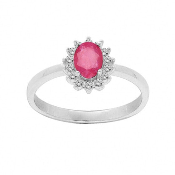 Beautiful silver ring with ruby R-FS-5626R