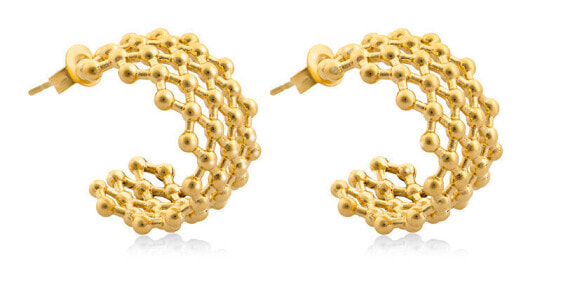 Distinctive gold-plated hoop earrings VAAXF216G