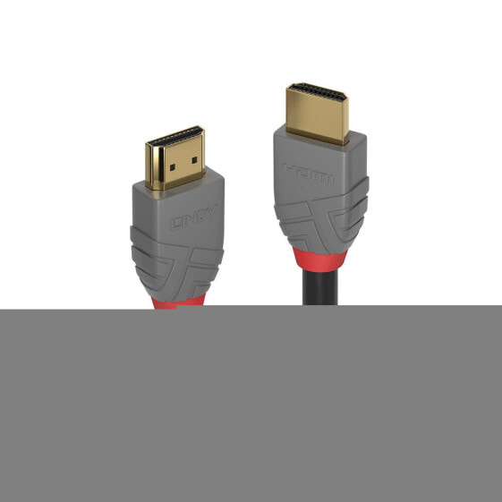 Lindy 2m High Speed HDMI Cablel - Anthra Line - 2 m - HDMI Type A (Standard) - HDMI Type A (Standard) - 4096 x 2160 pixels - 3D - Black - Grey