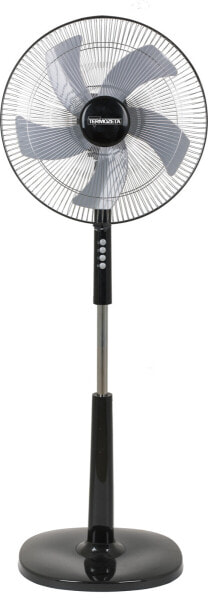Вентилятор Termozeta Airzeta "Household Blade Fan" - Чёрный - Хром - Серый - Напольный - 58.6 дБ - 2523.6 м³/ч - Кнопки