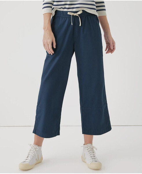 Брюки Pact plus Size Cotton Classic Woven Twill Drawstring Crop Pant