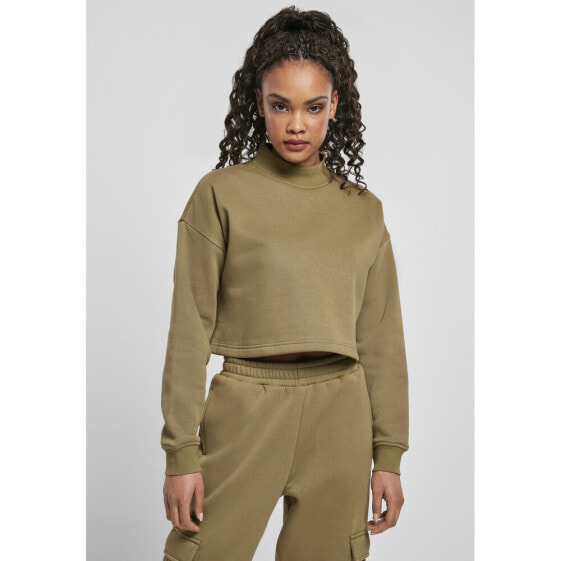 URBAN CLASSICS Sweatshirt Cropped Oversized High Neck Crew