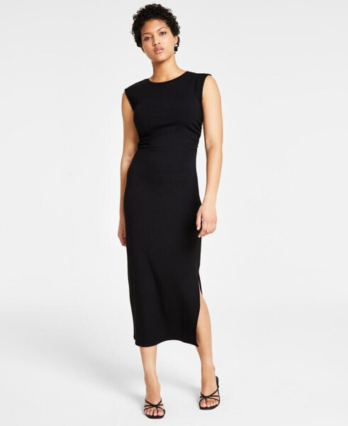 Petite Side-Ruched Midi Dress, Created for Macy's