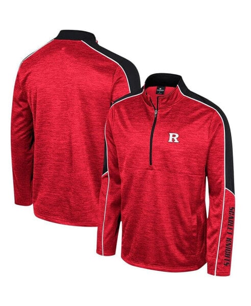 Men's Scarlet Rutgers Scarlet Knights Marled Half-Zip Jacket