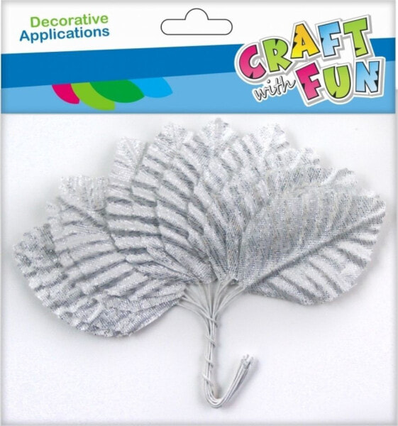 Декоративные листья из проволоки 5,5 см Craft with Fun CF OZDOBA DEK DRUCIK LISC 12 шт. серебро 12/960