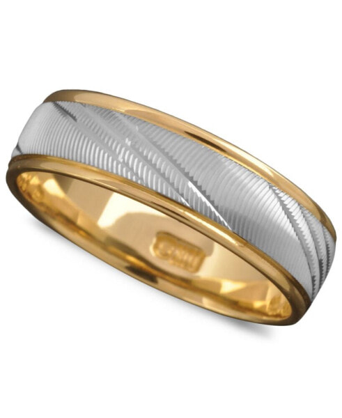 Men's 6mm Ring in 14k Gold and 14k White Gold