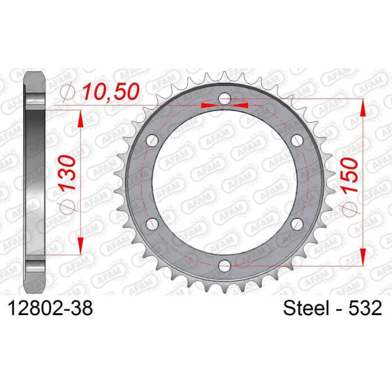 AFAM 12802 Rear Sprocket