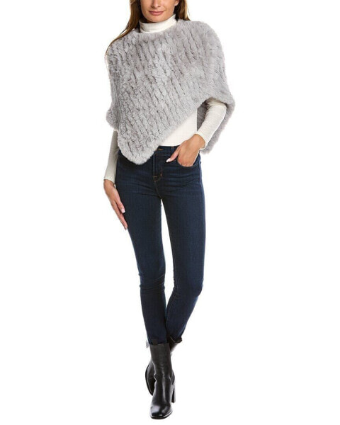 Пончо Surell Accessories Knit Grey Women's