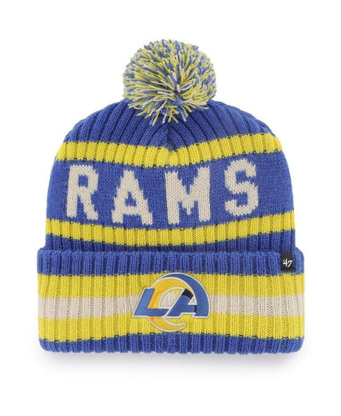 Men's Royal Los Angeles Rams Bering Cuffed Knit Hat with Pom