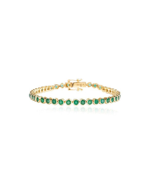 Emerald Bezel Bracelet