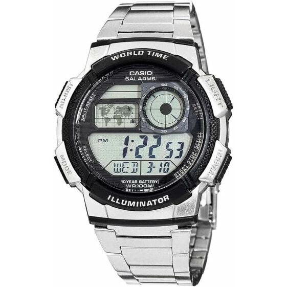 Мужские часы Casio AE-1000WD-1AVEF Цифровой Акрил Чёрный Серый Серебристый (Ø 45 mm)