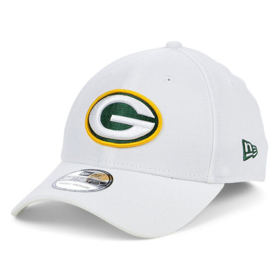 Бейсболка-кепка классическая New Era Green Bay Packers белая 39THIRTY