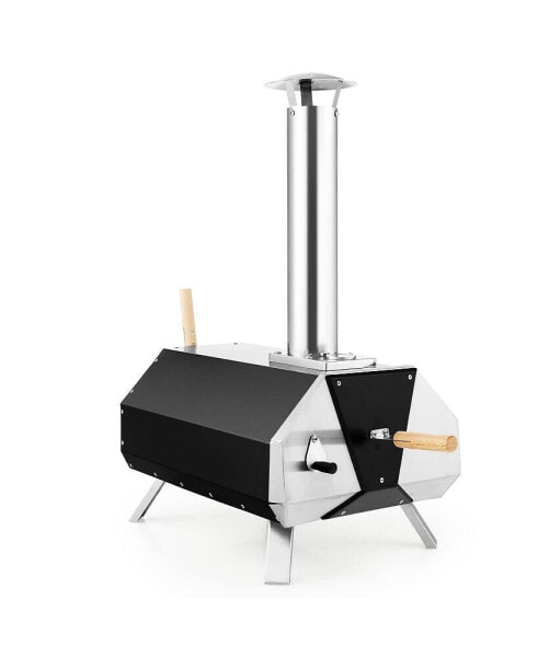 Outdoor Pizza Oven with Pizza Stone and Foldable Legs for Camping