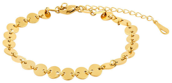 Gold plated steel bracelet