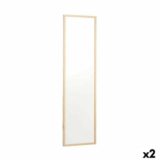Wall mirror 30 x 120 cm Brown MDF Wood (2 Units)