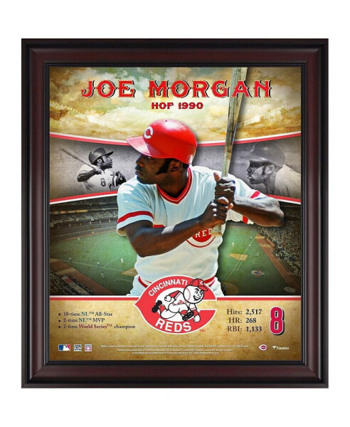 Картина с рамой Fanatics Authentic joe Morgan Cincinnati Reds 15" x 17" Галерея знаменитостей