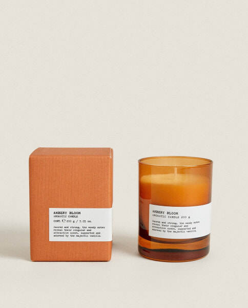 (200g) ambery wood scented candle