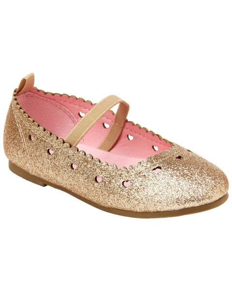 Kid Glitter Mary Jane Flat Shoes 2Y